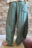 Lalli Damask Classic Tapered Barrel Leg Pant Khaki